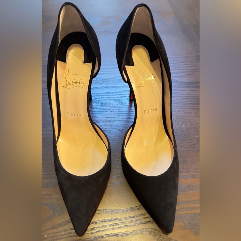 Christian Louboutin Veau Velours Black Heels
